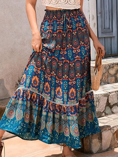 Alternative view of Floral Flared Maxi Skirt