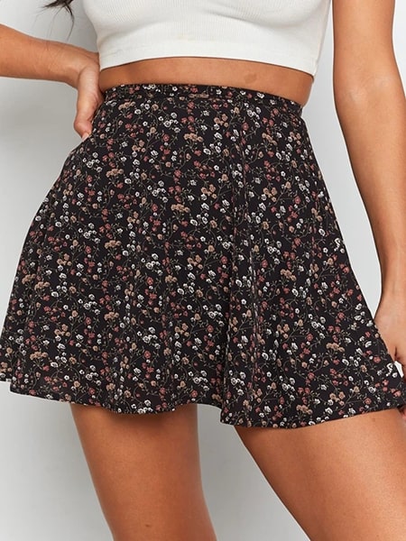 Alternative view of Floral Flared Mini Skirt