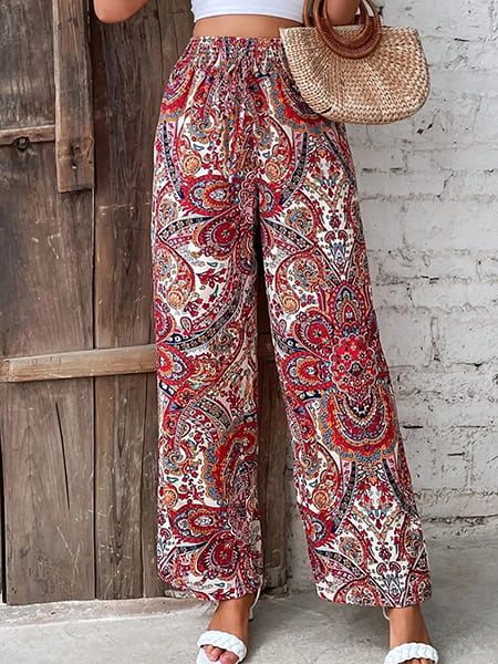 Floral Flared Pants - Image 3