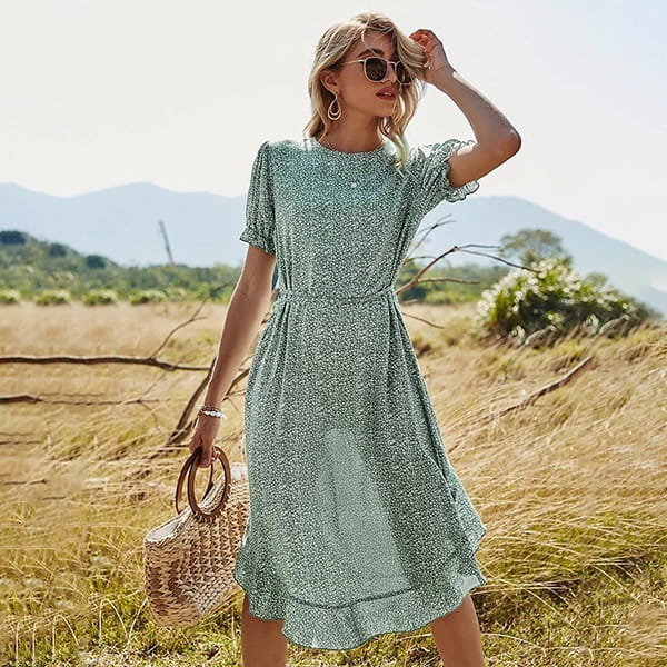 Alternative view of Floral Green Long Dress