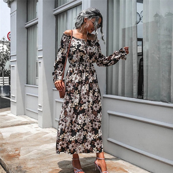 Alternative view of Floral Halter Dress Long
