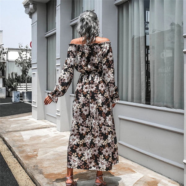 Floral Halter Dress Long - Image 5