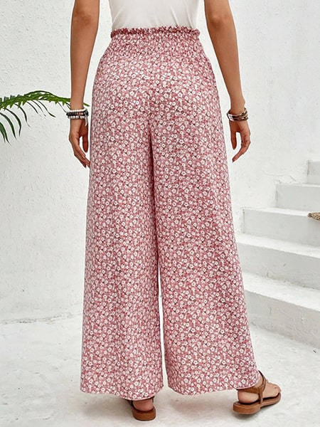 Floral High Waist Pants - Image 4