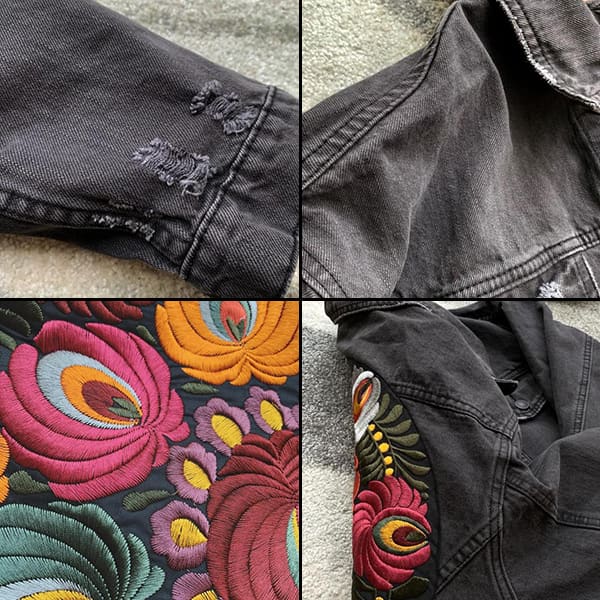 Floral Jeans Jacket - Image 4