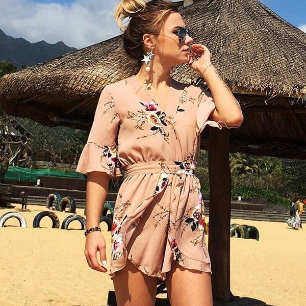 Floral Kimono Jumpsuit