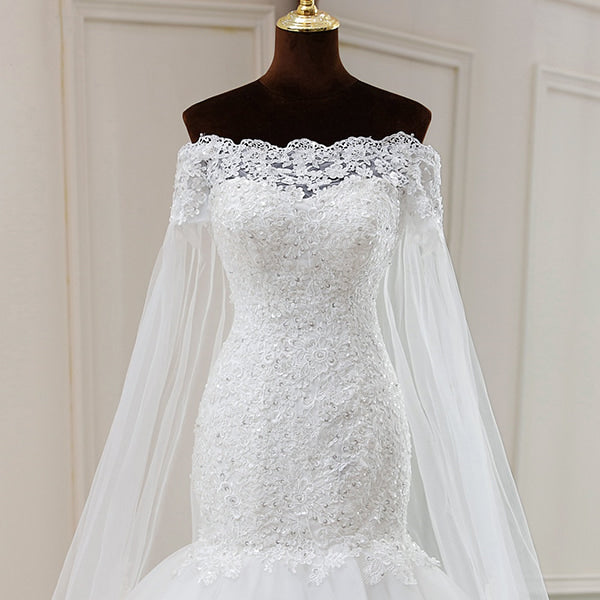 Alternative view of Floral Lace Backless Wedding Dress