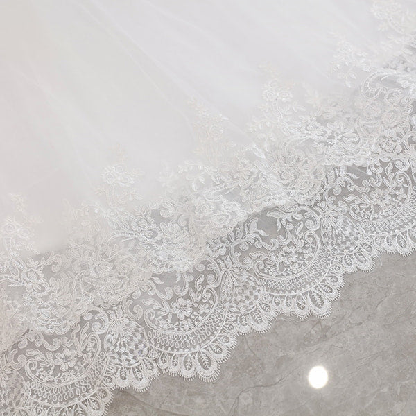 Floral Lace Backless Wedding Dress - Image 5