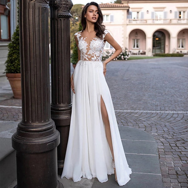Floral Lace Wedding Dress