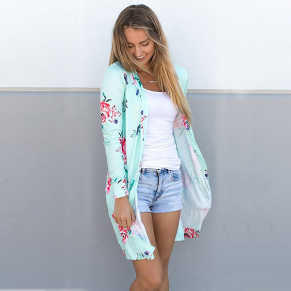 Floral Long Cardigan - Image 4