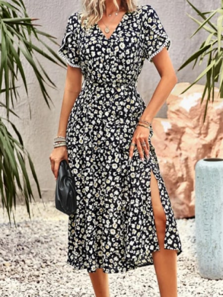 Alternative view of Floral Long Cocktail Dress