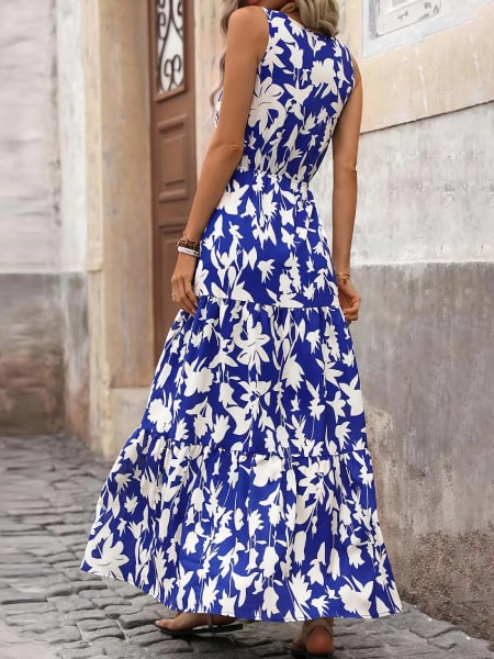 Floral Long Dress Casual - Image 3