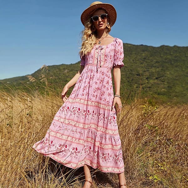 Floral Long Dress for Girl - Image 3