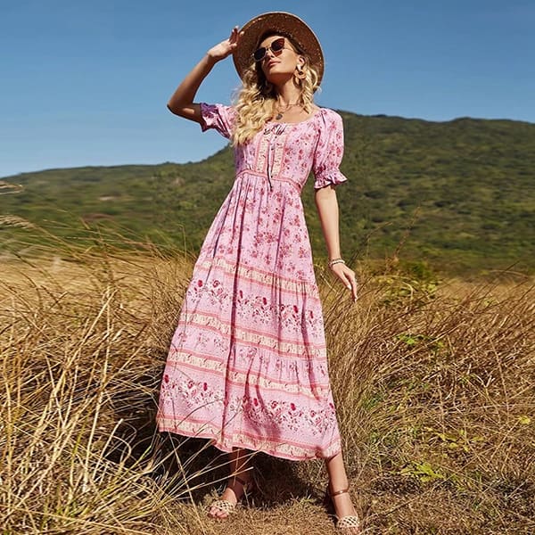 Alternative view of Floral Long Dress for Girl