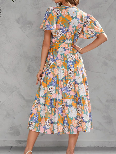 Floral Long Dress Pastel - Image 3