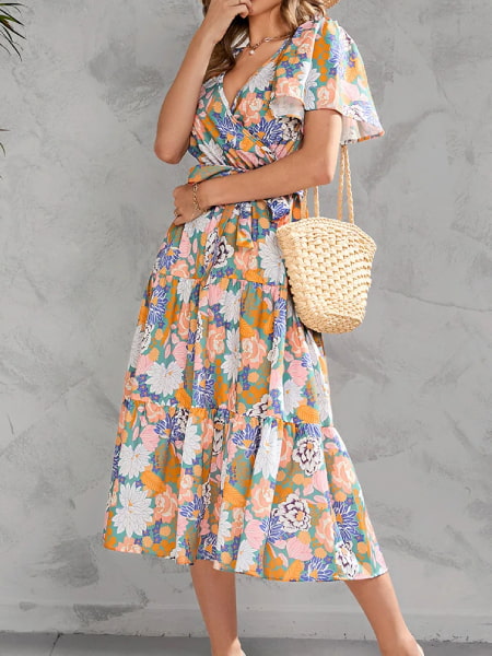 Alternative view of Floral Long Dress Pastel