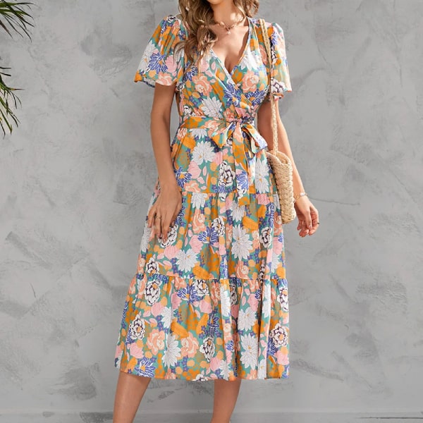 Floral Long Dress Pastel