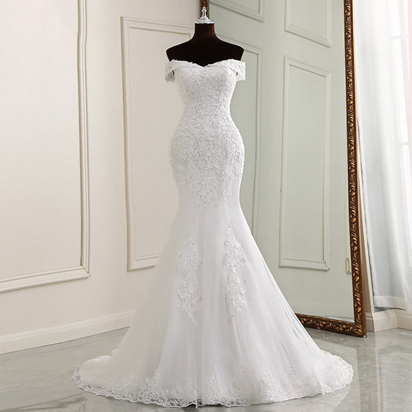 Floral Mermaid Dress Wedding