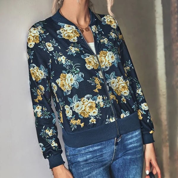 Alternative view of Floral Navy Blue Jacket