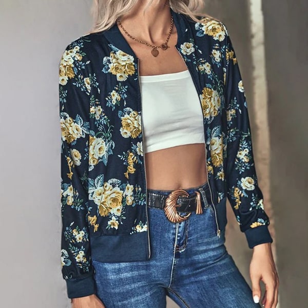 Floral Navy Blue Jacket