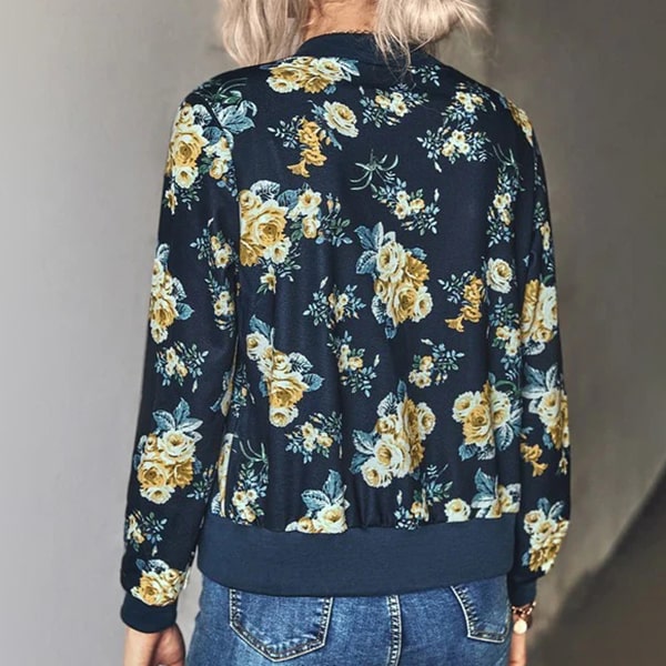 Floral Navy Blue Jacket - Image 4