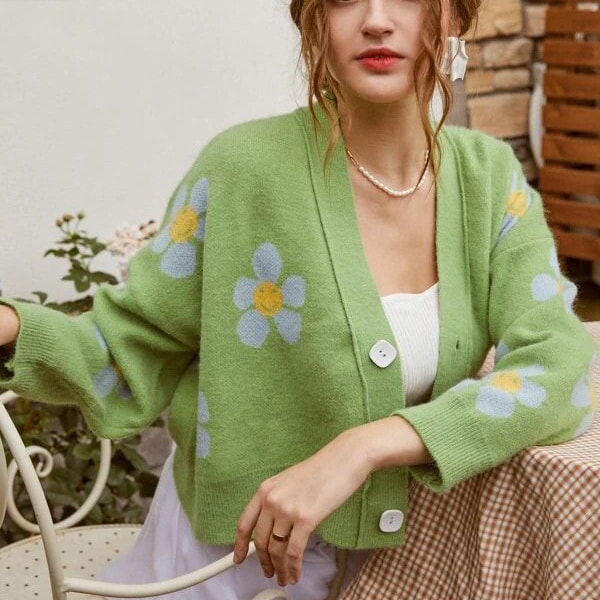 Floral Oversized Cardigan