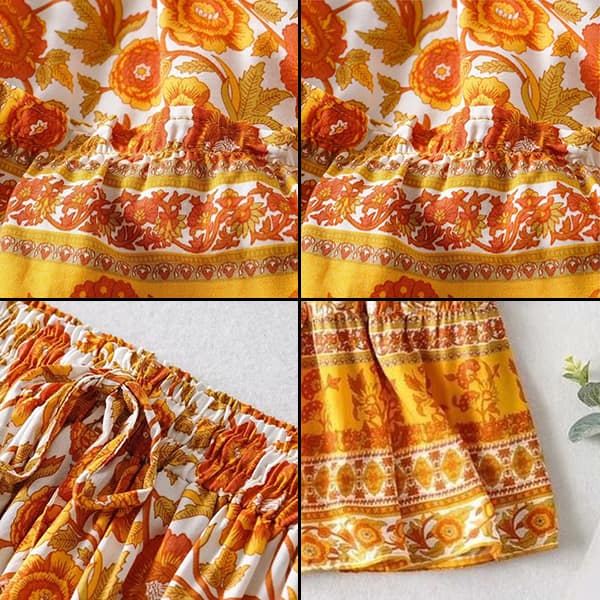Floral Pattern Long Skirt - Image 5