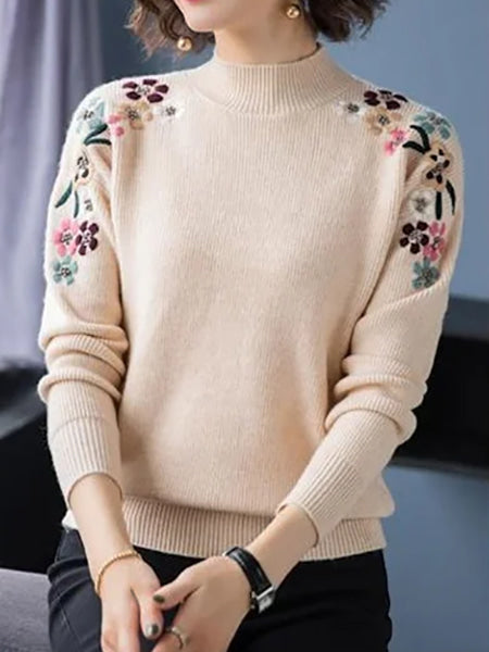 Alternative view of Floral Pattern Sweater