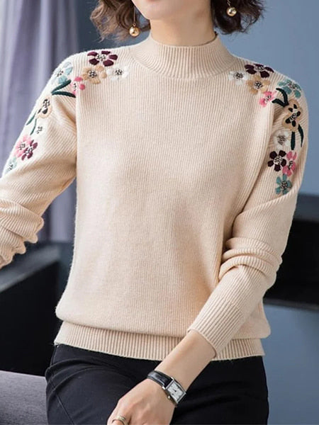 Floral Pattern Sweater - Image 4