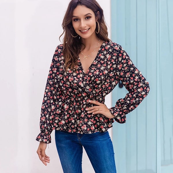 Floral Peplum Blouse