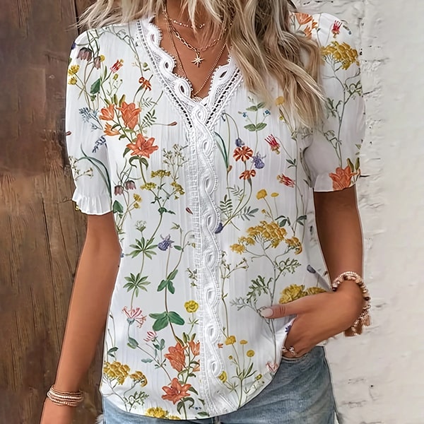 Floral Polyester Tunic