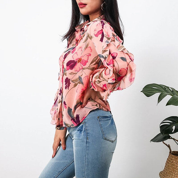 Floral Print Blouse Women - Image 3