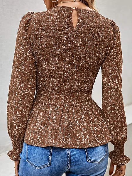 Floral Print Blouses Ladies - Image 3