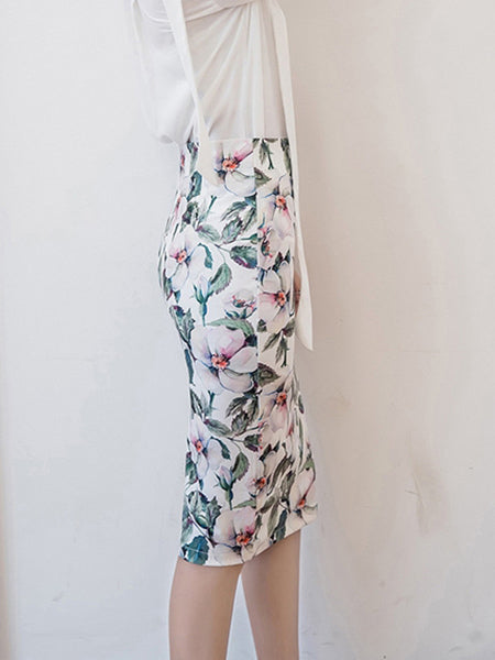 Floral Print Midi Skirt - Image 3
