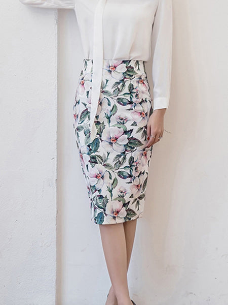 Alternative view of Floral Print Midi Skirt
