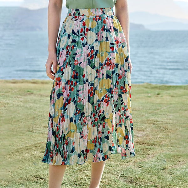 Floral Print Skirt Long