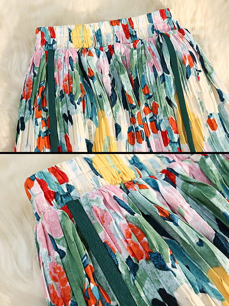 Floral Print Skirt Long - Image 4