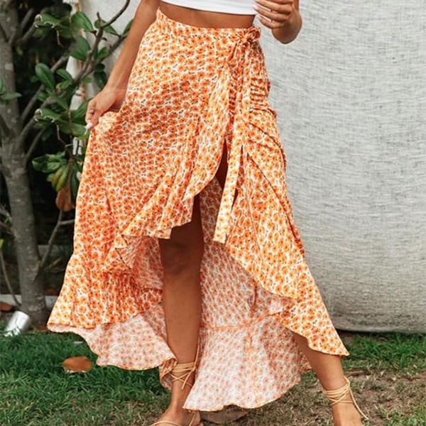 Floral Ruffled Skirt