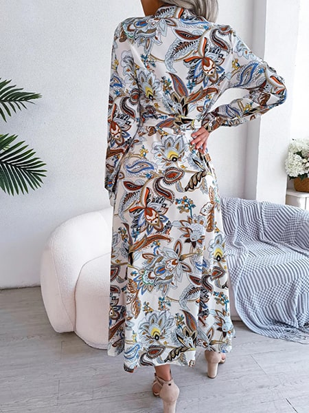 Floral Shirt Dress Long - Image 4