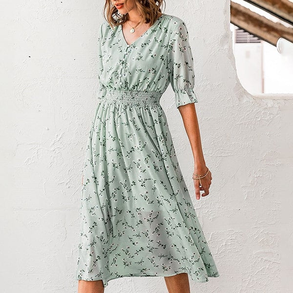 Floral Short Dress Women - Image 3