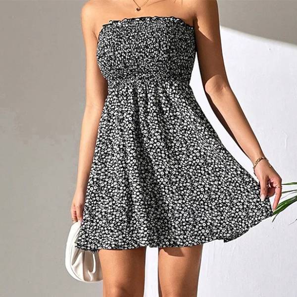 Floral Short Mini Dress