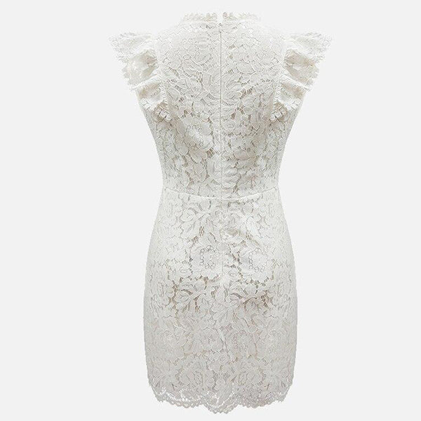Floral Short White Dress - Image 6
