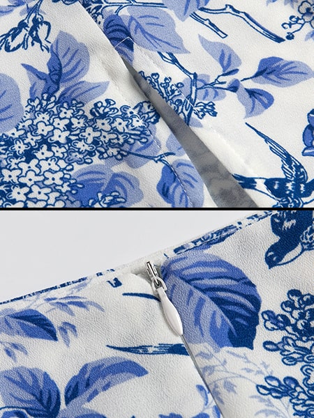 Floral Split Skirt - Image 5