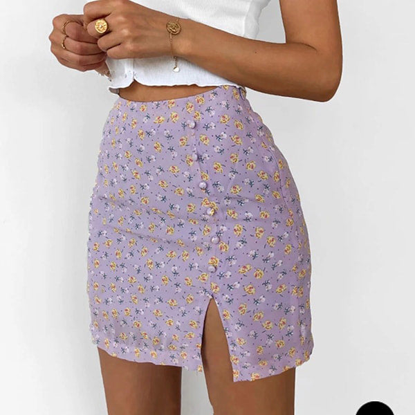 Floral Tight Skirt - Image 3