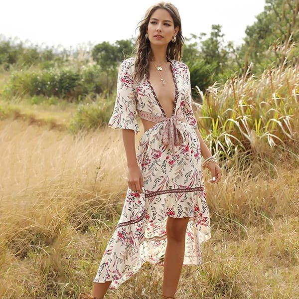 Floral Two-piece Dress