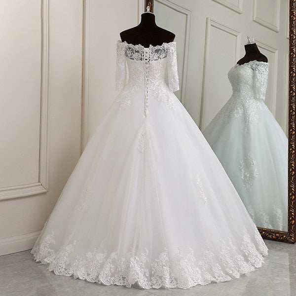 Floral Wedding Dress Princess - Image 3
