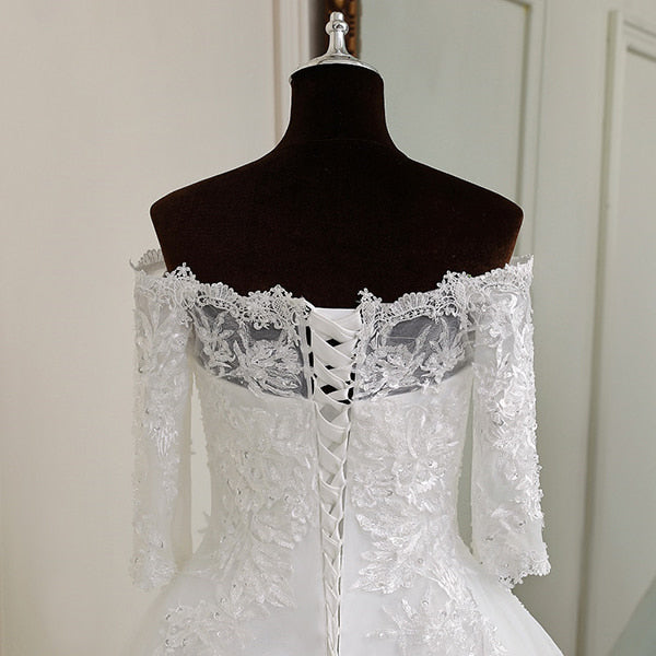 Floral Wedding Dress Princess - Image 4