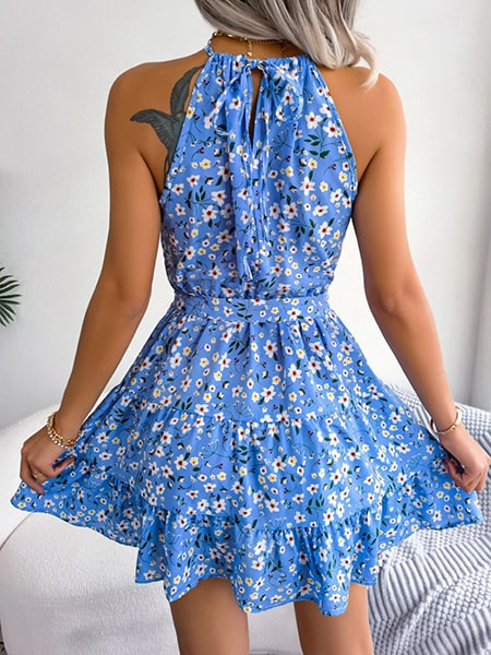 Flowy Floral Dress Short - Image 3
