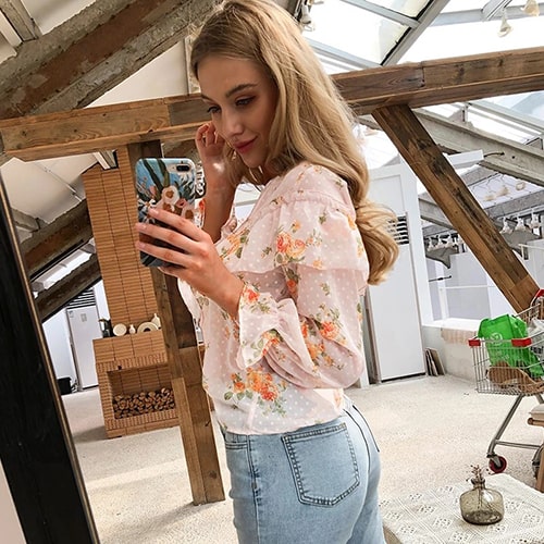 Flowy Floral Tunic Top - Image 3