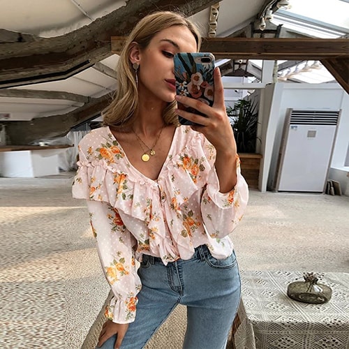 Flowy Floral Tunic Top