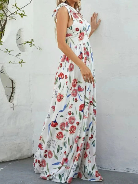 Alternative view of Halter Top Floral Long Dress